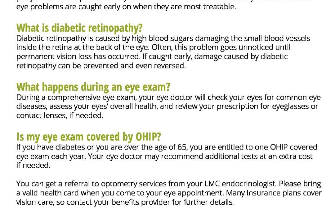 Optometric Sheet OptometryEyeCareSheet (2019) | LMC Healthcare: Helping You Understand ...